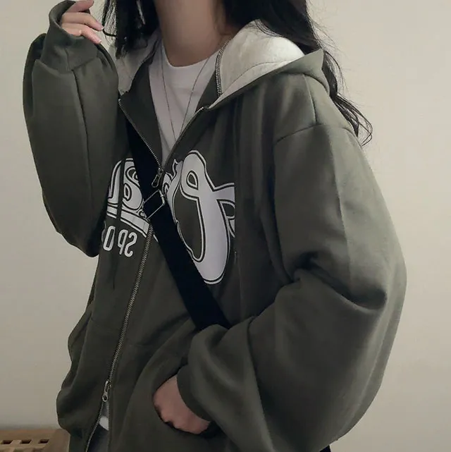 [봄아우터!/박시핏] 체이스 배색 레터링 투웨이 후드집업 4color 상세 이미지 4