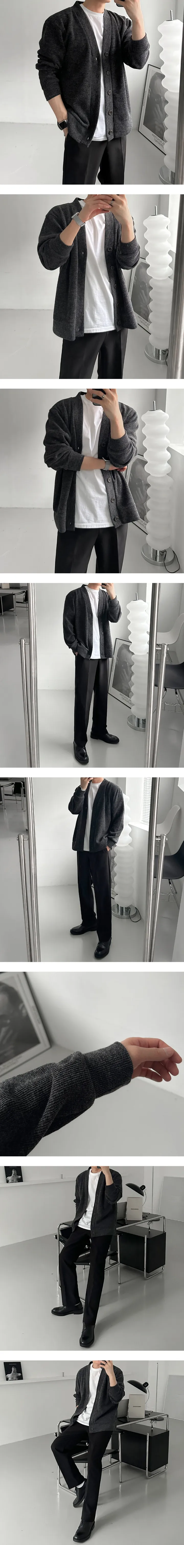 M-5XL 빅사이즈 남녀공용 오버핏 골지 가디건 (7color) 상세 이미지 4