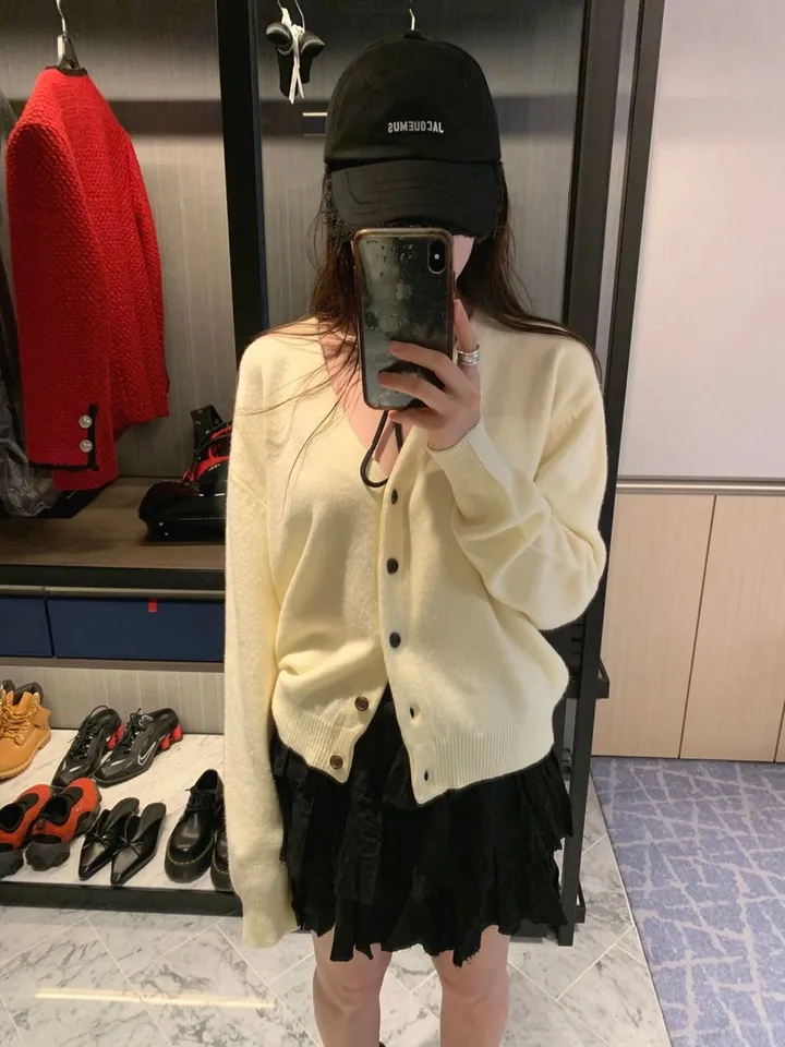원가파괴❤️‍🔥최저가[고퀄리티/봄신상/실물보장]시엘울가디건 루즈핏 브이넥 긴팔 울가디건 봄 포근 루즈 기본 데일리 베이직 출근룩 기본템 봄가디건 상세 이미지 30