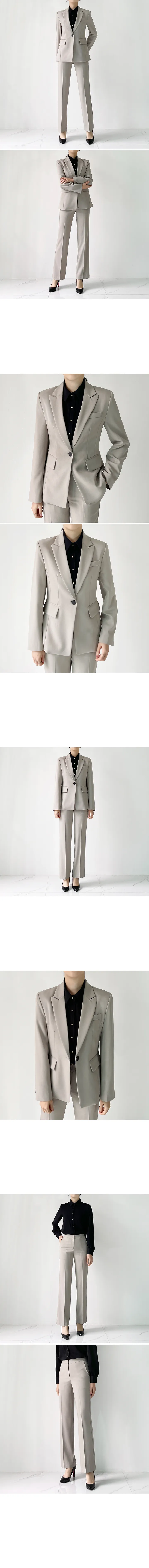 아니마 베이직 투웨이 스판 면접 정장 수트 세트 (핑크/베이지/블루네이비/블랙) 상세 이미지 9