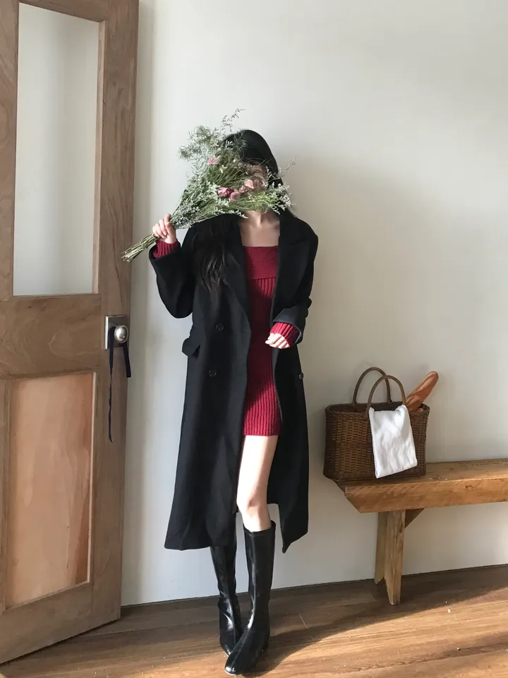 [핏보장/백화점퀄리티 베이직 슬림핏 롱코트 2color 상세 이미지 9