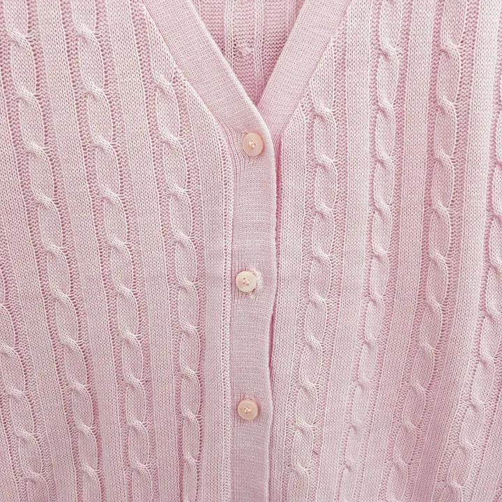 ＊小南様＊ Vネックツイストセミクロップドニットカーディガン | ファッション通販