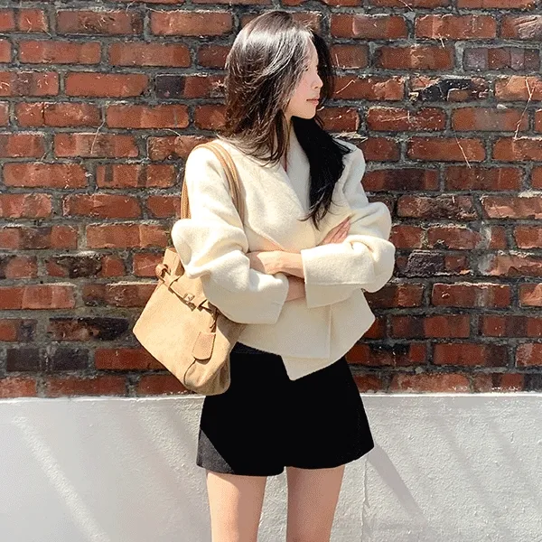 [wool100][P.B MADE] 디어리즈 핸드메이드 숏 코트 - 2color