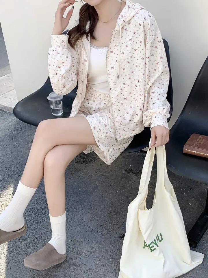 당일발송💌[귀욤뿜뿜] 플라워 후드집업 바지세트 촌캉스 꽃놀이 봄신상 상세 이미지 11