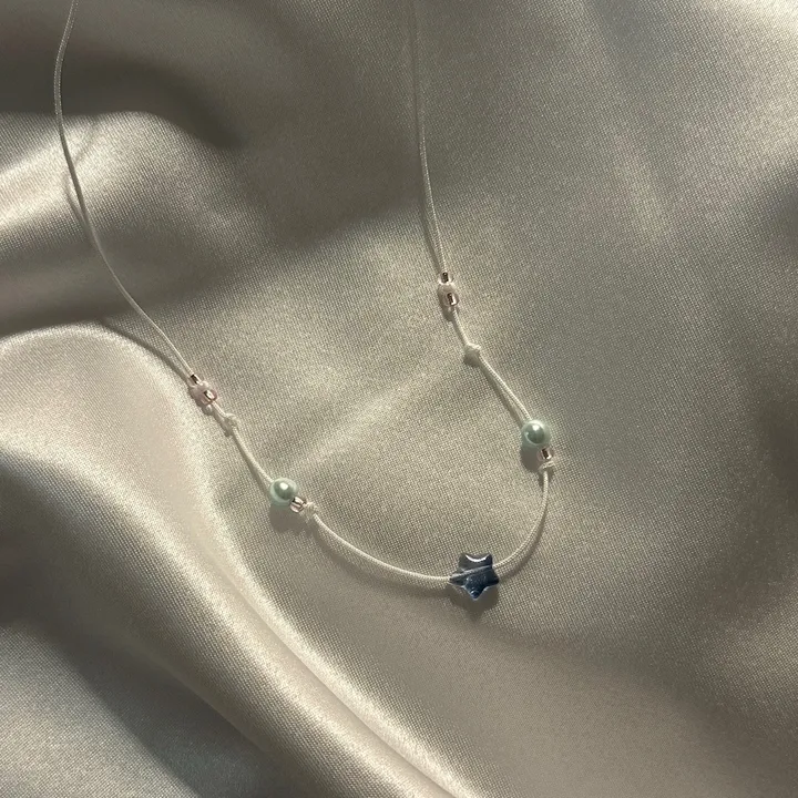 ✮ ⋆ ˚｡✩ Pearl blue star necklace ✮ ⋆ ˚｡✩ 상세 이미지 3
