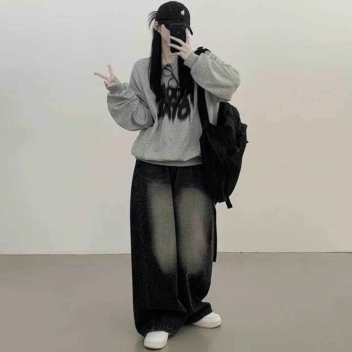 [기모선택/힙무드/아방핏!] 락스타 오버핏 페인팅 맨투맨 빅사이즈 개강룩 캠퍼스룩 (8color) 상세 이미지 19