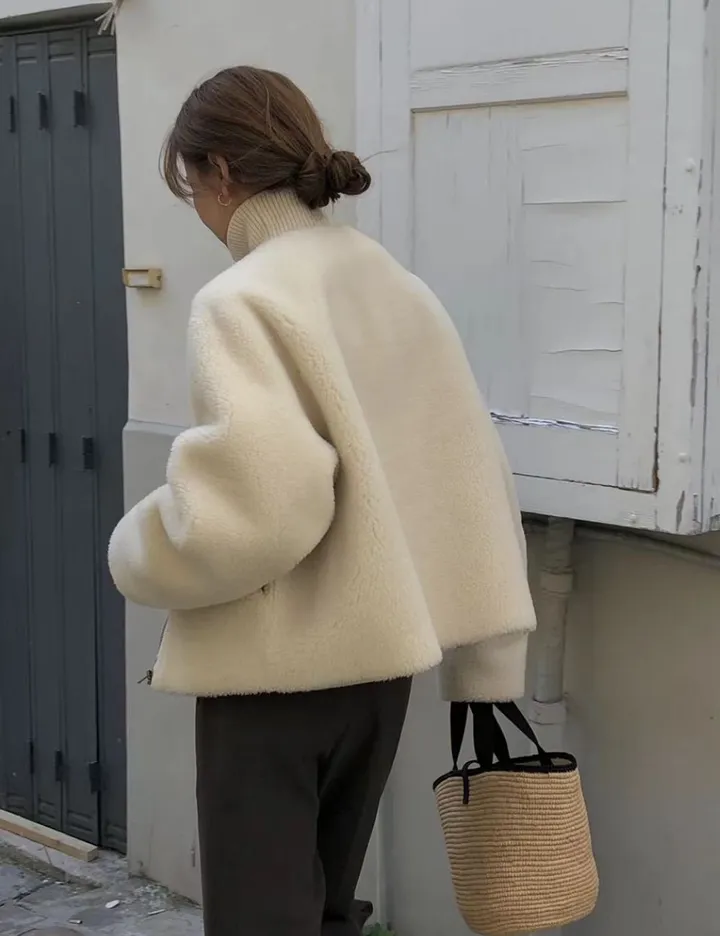 [목도리 세트][뽀글이/양털] 뭉게 포근 보들 플리스 집업 - 2color 상세 이미지 14