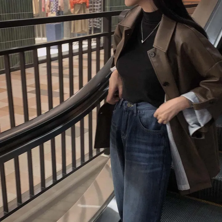 [힙덮는기장감~/블랙 당일출고🎉] 자체제작 #크치Made 오디너리 롤업 오버핏 하프 레더자켓 - jk 상세 이미지 96