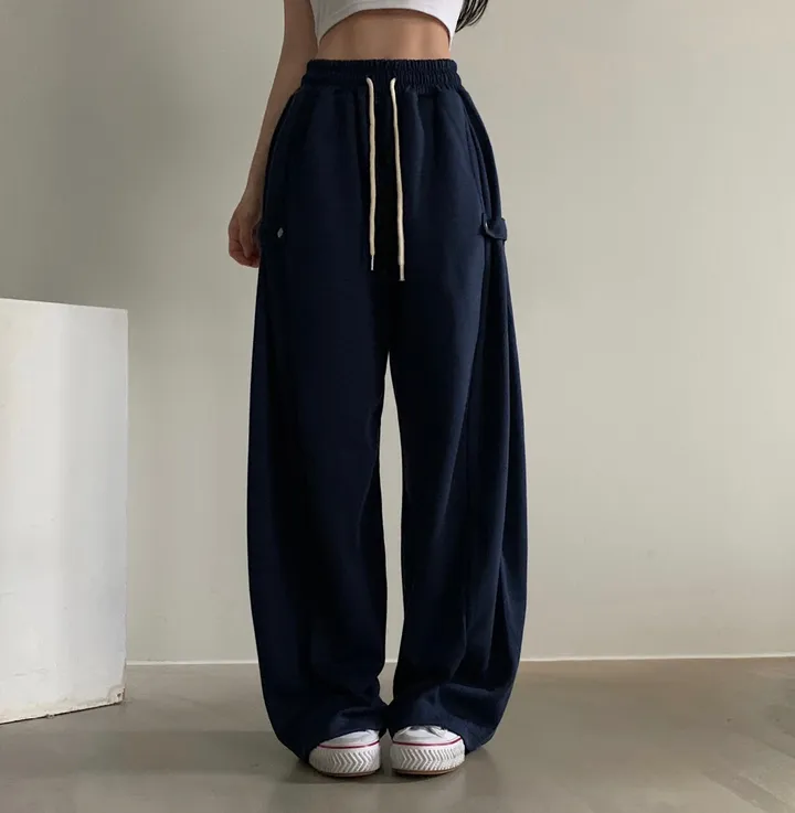 Made [봄컬러추가/🤍숏,롱!] 비어 사이드스냅 비죠, 버튼 롱와이드 트레이닝 추리닝 밴딩팬츠 - 12color 상세 이미지 30