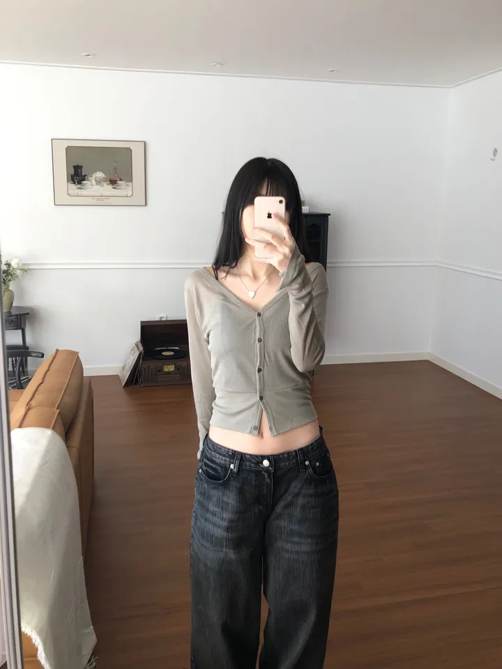 텐셀 브이넥 가디건 (3color) 상세 이미지 9