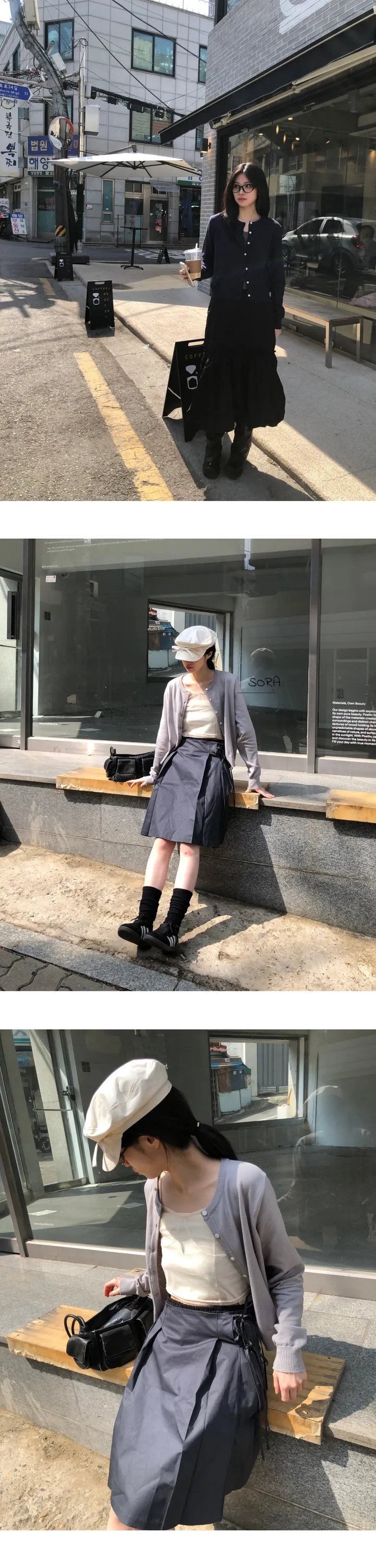 더블단 라운드 가디건(6cols) 상세 이미지 5