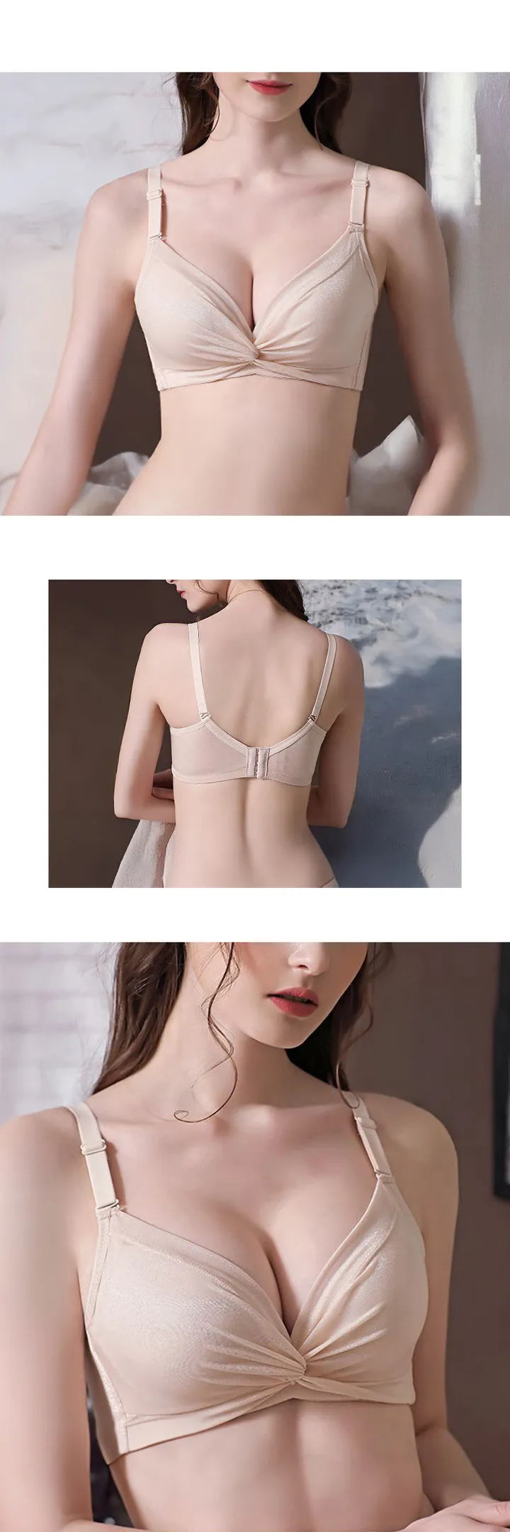 4cm 볼륨 푸시업 뽕브라 예쁘게 볼륨업 브라팬티세트 상세 이미지 8
