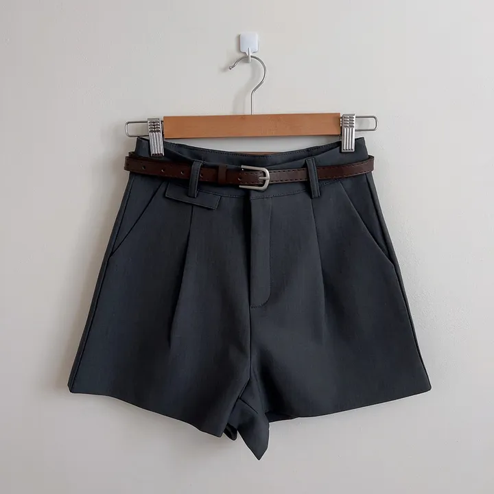 [데일리/벨트SET] 코지 원핀턱 벨트 슬랙스 숏팬츠 상세 이미지 49