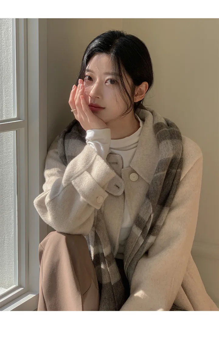 [자체제작/3천장돌파/S-L]마벨 프리미엄 히든단작 울 핸드메이드 하프 코트 상세 이미지 55