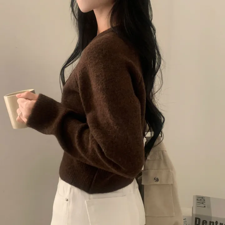 [폭닥폭닥/색감맛집!] 네이 캐시미어울 알파카 라운드 니트가디건 - 6color 상세 이미지 11