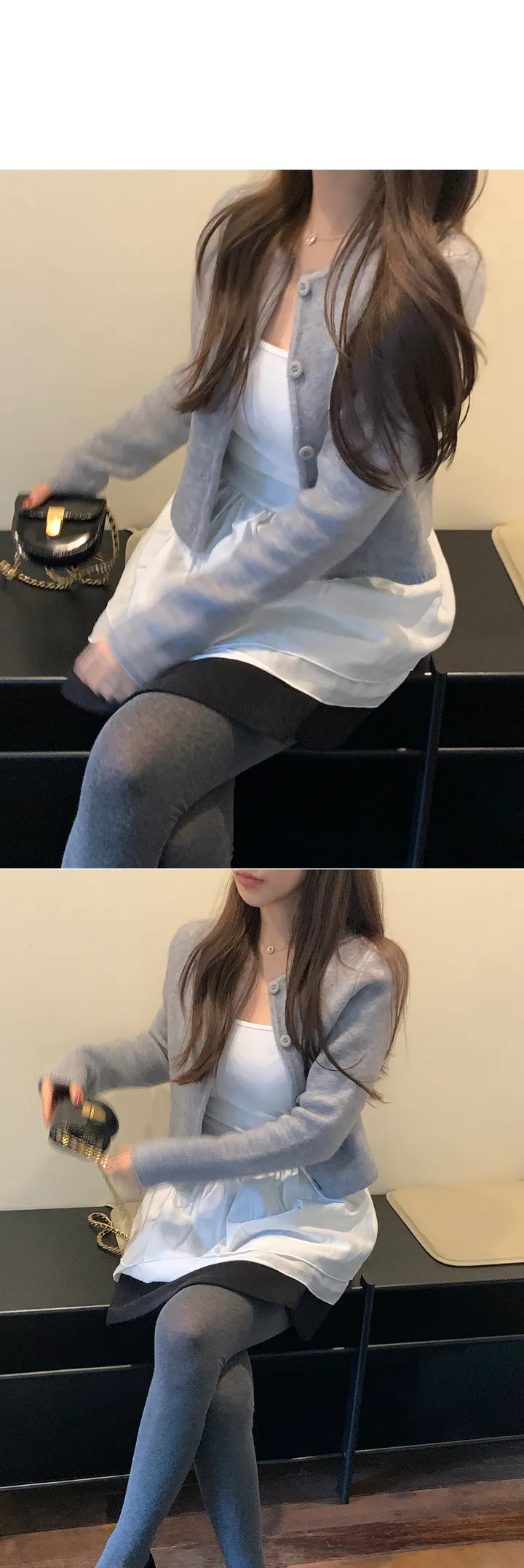 [주문폭주/사계절용] 플레어 레이어드 끈 나시 상세 이미지 23