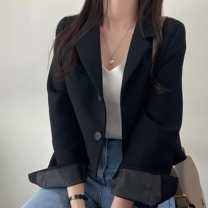 봄자켓🌷(백화점퀄) 어텀 메이비 소매트임 숏 자켓 상세 이미지 42