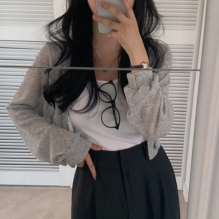 [햇빛차단☀️/블랙 당일출고!] 자체제작 #크치Made 순애 린넨 세미 크롭 볼레로 여름가디건 - cd (장마룩,워터밤,흠뻑쇼 필수템) 상세 이미지 13