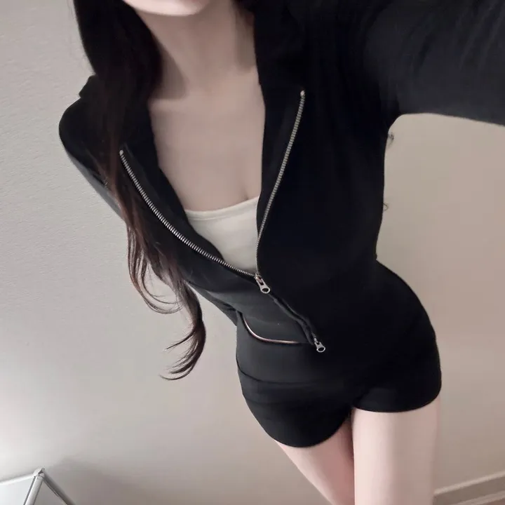 🩶섹시꾸안꾸🩶 요물 후드집업 숏팬츠 트레이닝 투피스 세트 상세 이미지 26