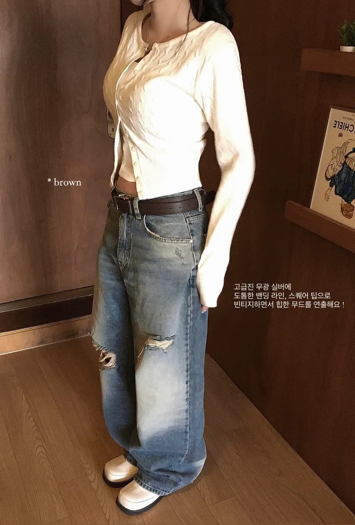 [*코디활용🤎]터드 사각 벨트 : turd square belt - 3 color 상세 이미지 6