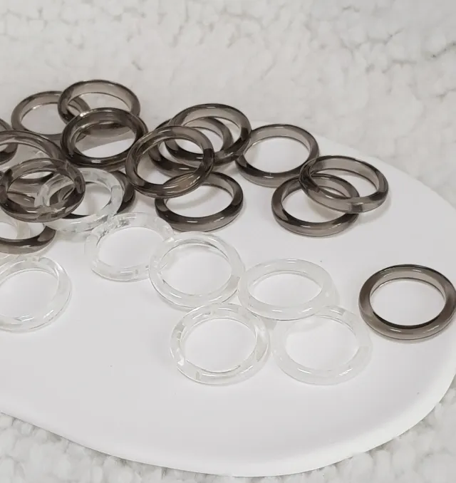 블랙 화이트마블 호마이카 아크릴 반지 세트 쫀쫀케이스 선물상자 상세 이미지 3