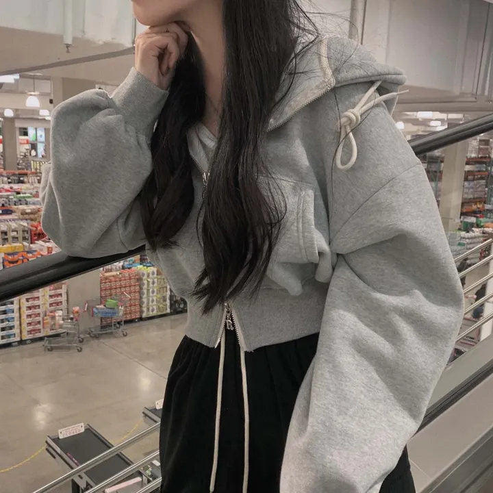 [완전인기✨/백염컬러 당일출고!] 자체제작 크치Made 꿈에 나온 핏, 투웨이 양기모 크롭 후드집업 ver 아우터 자켓 - zipup 상세 이미지 93