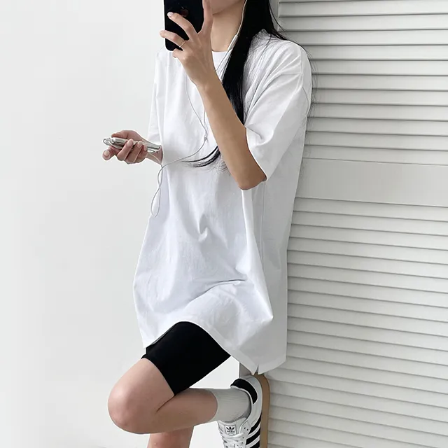(2개묶음할인!/3기장) 목늘어남없는 옆트임 레이어드반팔티 3color 상세 이미지 21