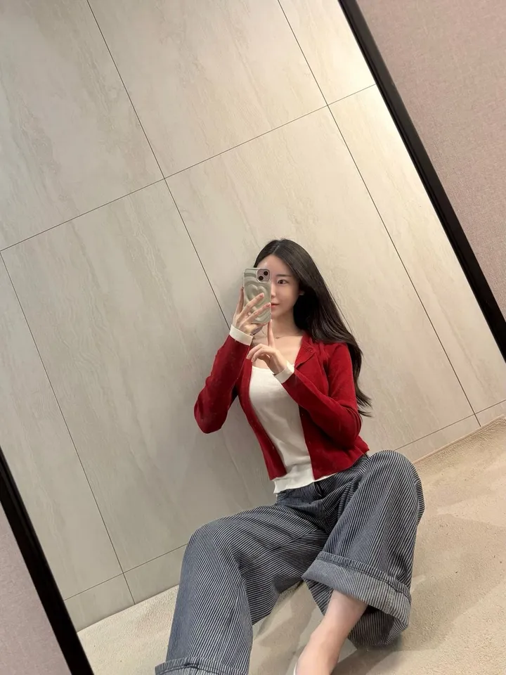 [일체형] 4color 레이어드 니트 가디건 *레이어드 가디건, 골지 가디건, 간절기, 배색가디건 상세 이미지 13