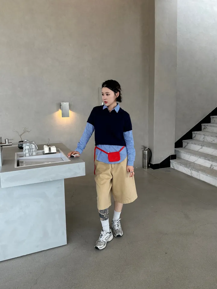 [UNISEX] 패치 워크 버뮤다 하프 팬츠 (4color) 상세 이미지 31