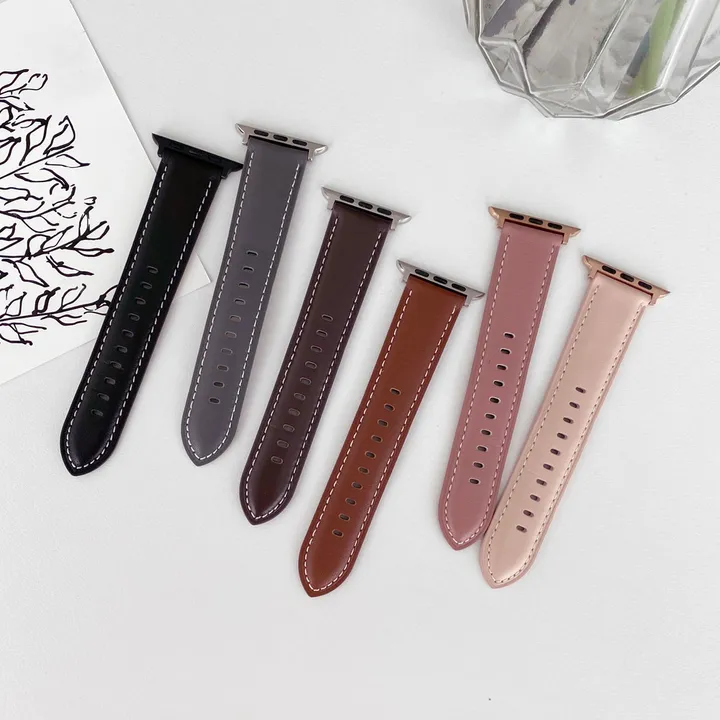 [당일출고] 애플워치10 9 8 7 SE SE2 38 41 42mm 울트라 가죽 래더 유광 무광 투톤 밴드 줄질 스트랩 상세 이미지 47