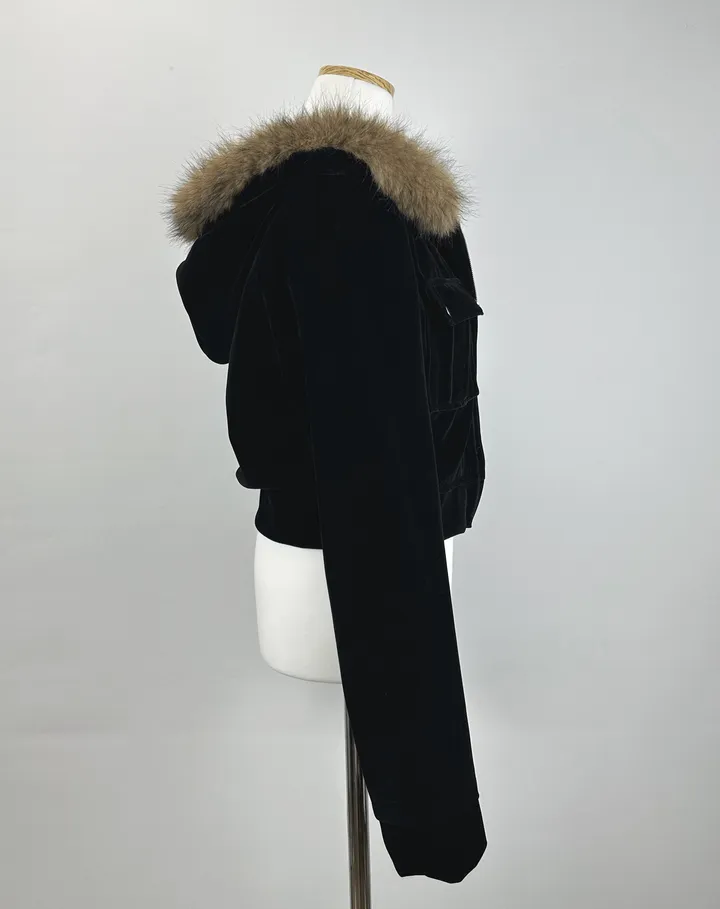 velvet fur hood  jacket- 벨벳 퍼 후드 자켓 2color (힙, 스트릿, 유니크, 크롭, y2k, 빈티지, 퍼, 집업, 후드집업) 상세 이미지 39