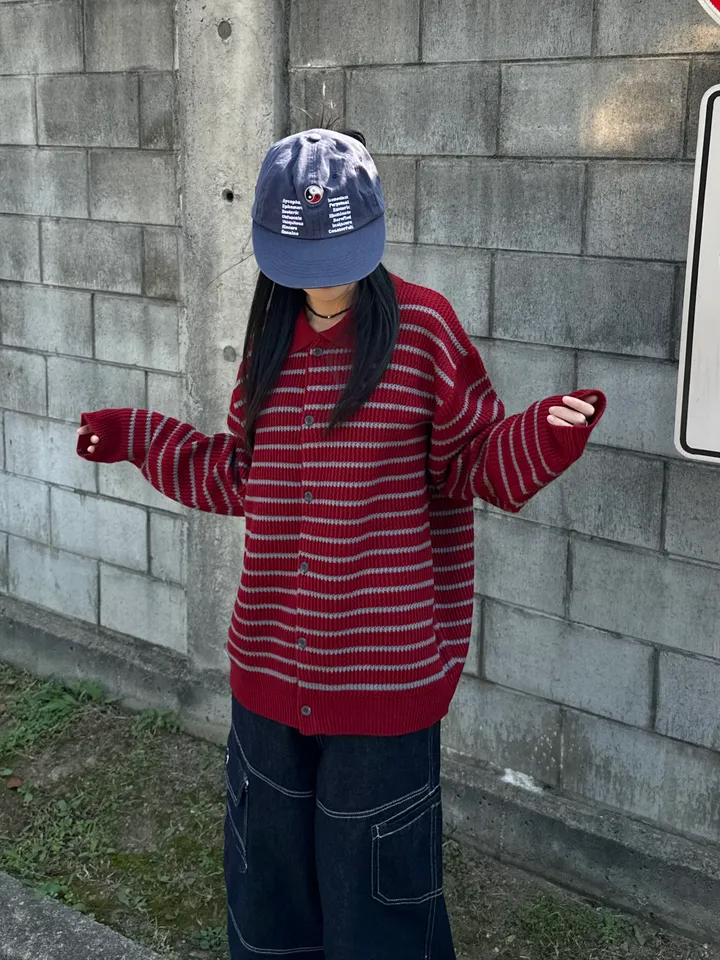 [초기획/주문폭주] 체인 스트라이프 카라 가디건 (5color) 상세 이미지 26