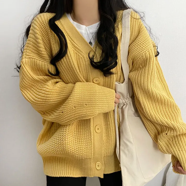 [봄가을/데일리핏] 러블리한 하찌 v넥 오버핏 가디건cd 상세 이미지 29