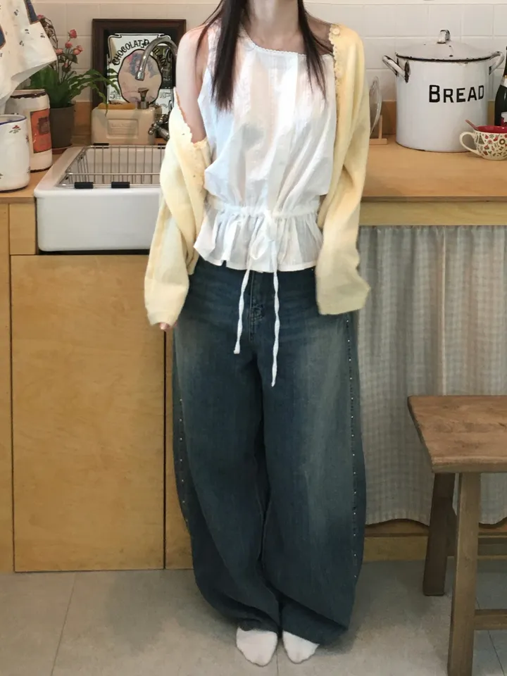[봄신상💐](5colors/파스텔색감🌈🖍️) 레이어드 펀칭 라운드넥 니트 봄 가디건 cd 상세 이미지 141
