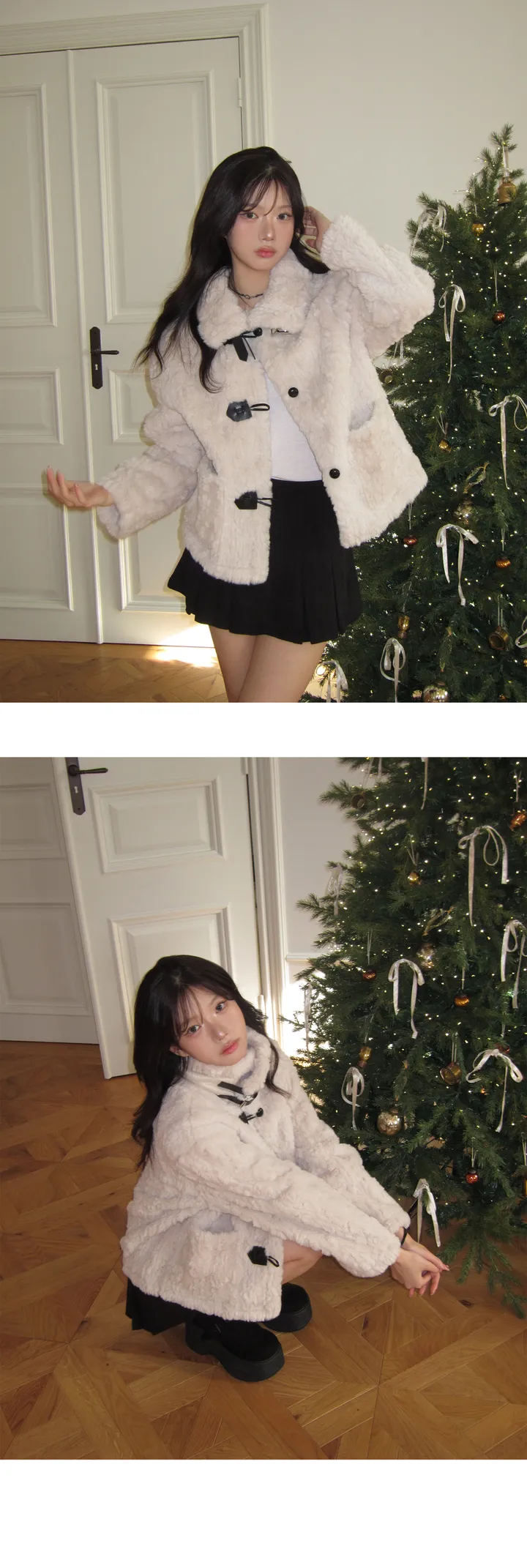 [모델추천🖤] 르미 퍼 버클 연말 아우터 - 2color 상세 이미지 6