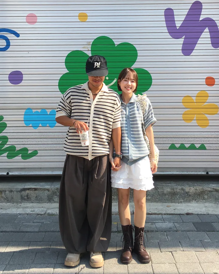 [온트추천] (UNISEX) 모리 스트라이프 카라 반팔 가디건 상세 이미지 35