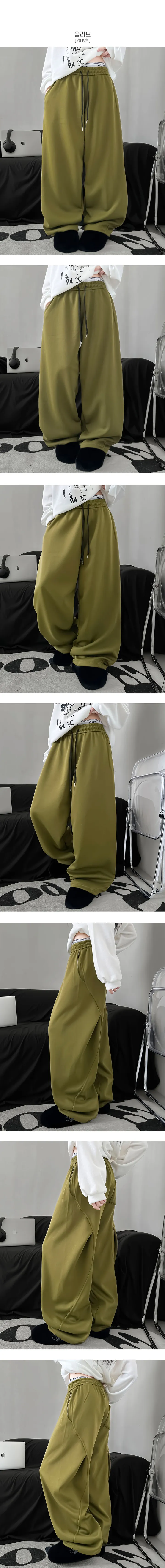 1+1할인[뒷태절개/하비커버] 돕 와이드핏 트레이닝 팬츠 상세 이미지 8