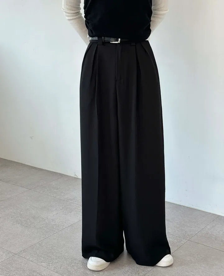 ベルトSET]タック入りスラックス | ファッション通販サイト NUGU