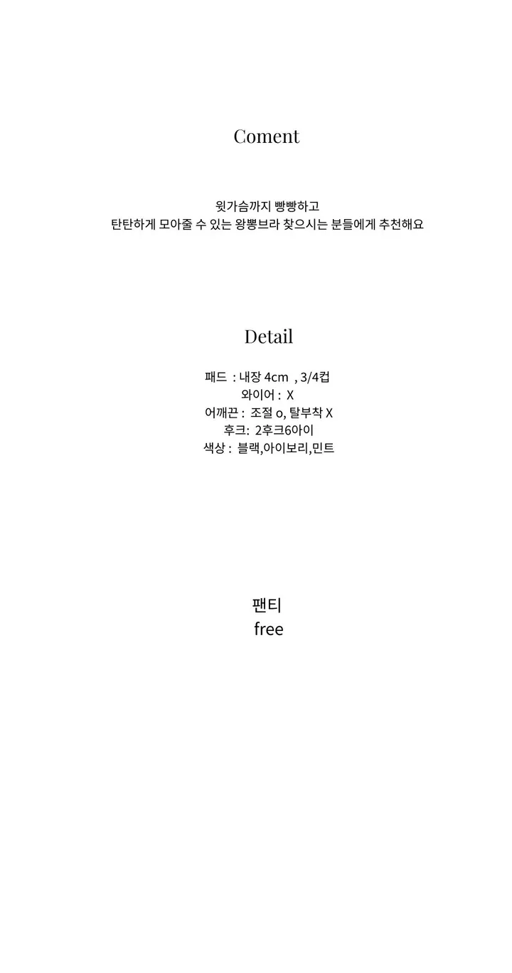 블랙프라속옷세트 뽕브라 왕뽕속옷 섹시 연말 크리스마스 스트랩 상세 이미지 7