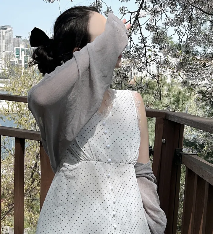 [1+1 할인!] 린조 시스루 볼레로 가디건 여름가디건 볼레로가디건 시스루 니트가디건 크롭 볼레로가디건 상세 이미지 12