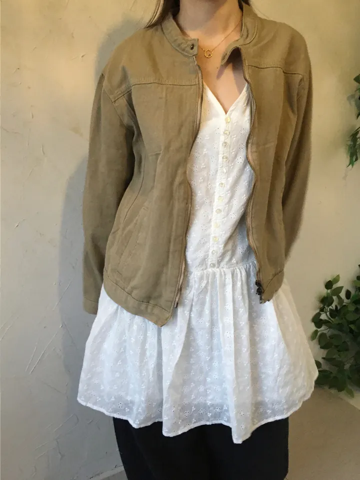 [봄신상💐](2colors/주문폭주🎉/투웨이) 빈티지 블루종 코튼 면 라이더 점퍼 자켓 jk 상세 이미지 10