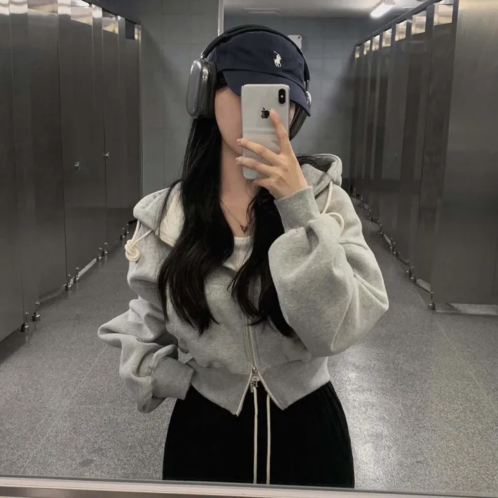 [완전인기✨/백염컬러 당일출고!] 자체제작 크치Made 꿈에 나온 핏, 투웨이 양기모 크롭 후드집업 ver 아우터 자켓 - zipup 상세 이미지 81