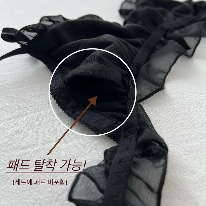 [🏆리뷰극찬🏆당일출고]리본 속옷 세트 시스루 섹시 브라 가터벨트 스커트 잠옷 란제리 이벤트 nancy (2 color) 상세 이미지 21