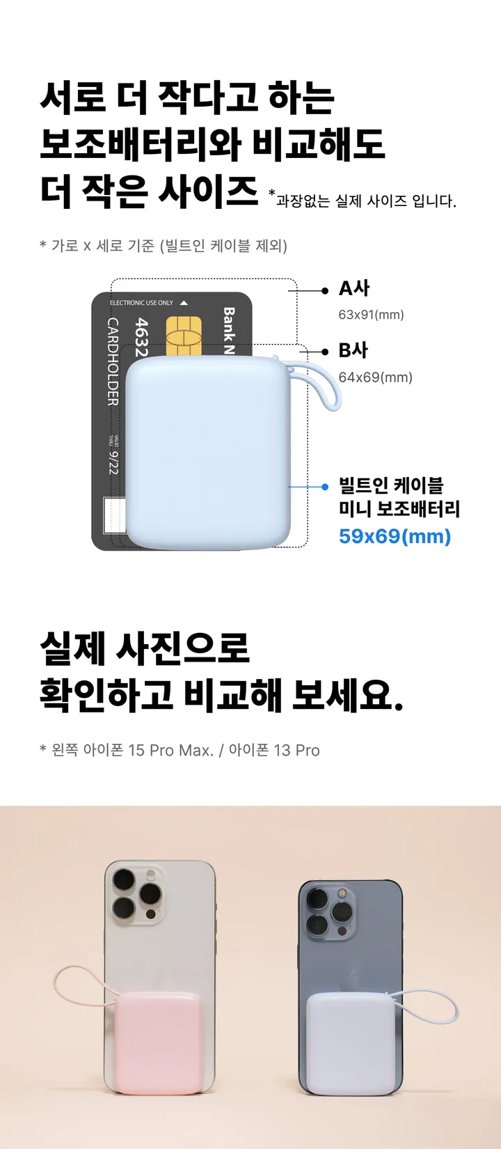 이어맥 22.5w 미니 고속충전 led 보조배터리 10000mah 상세 이미지 4