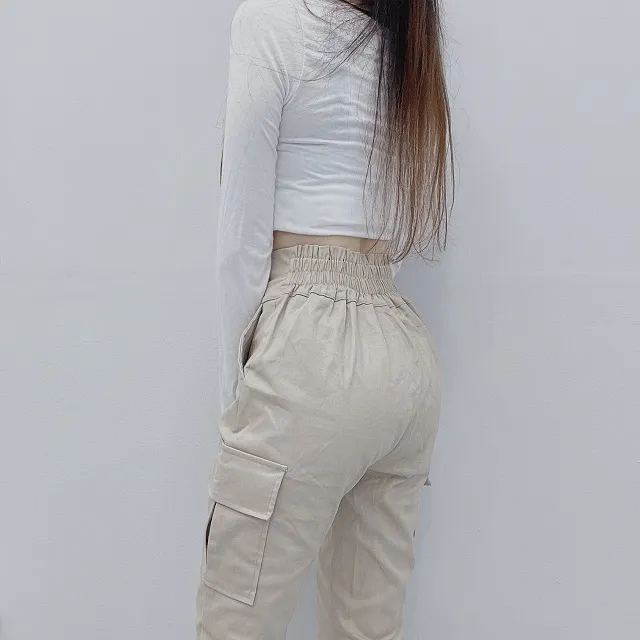 *당일배송!*[핏보장/단독제작]투버튼 올데이 사계절 하이웨스트 뒷밴딩 카고포켓 슬림 조거팬츠 상세 이미지 24