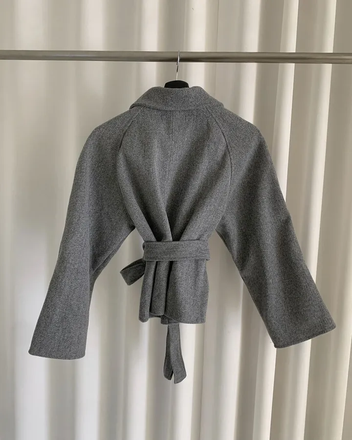 일리 가을 겨울 카라 벨트 모직 숏 자켓 숏코트 상세 이미지 21