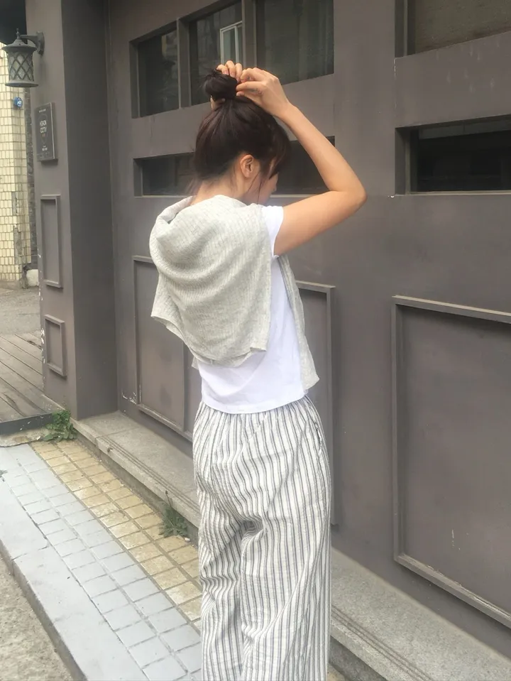 *주문폭주 순차발송* 가성비 빈티지 사계절 린넨 라운드 데일리 가디건 니트 (6color) 상세 이미지 39