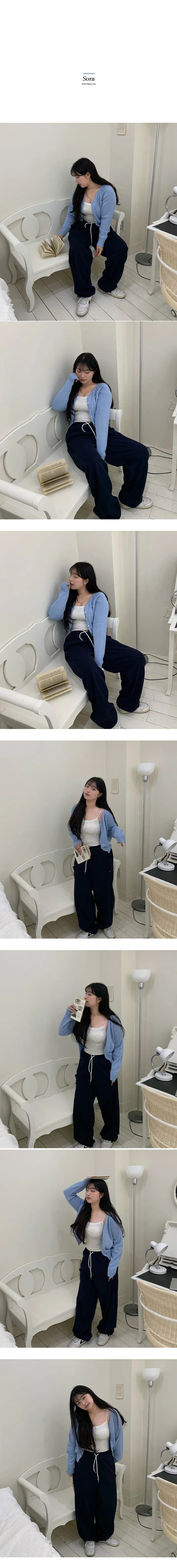 [봄추천템!] 베이직 팬던트 브이넥 나그랑 루즈핏 가디건 상세 이미지 13