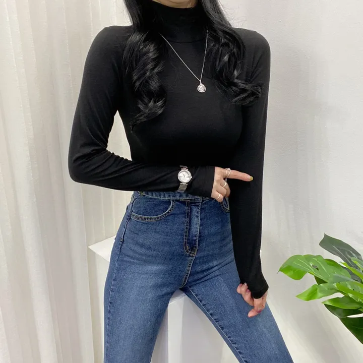 🚀당일발송🚀[6천장돌파/기모선택/묶음할인] 봄 가을 겨울 메이 부들 여리 폴라 티셔츠 이너티 상세 이미지 96
