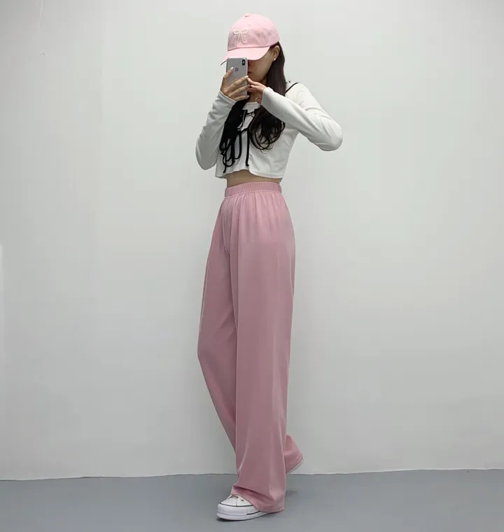 당일🚀[숏&롱/편한바지!] 드림 컬러 밴딩 롱 와이드팬츠 트레이닝팬츠 댄스복 여름팬츠 사계절팬츠 키작녀 키큰녀 (7Col) 상세 이미지 33
